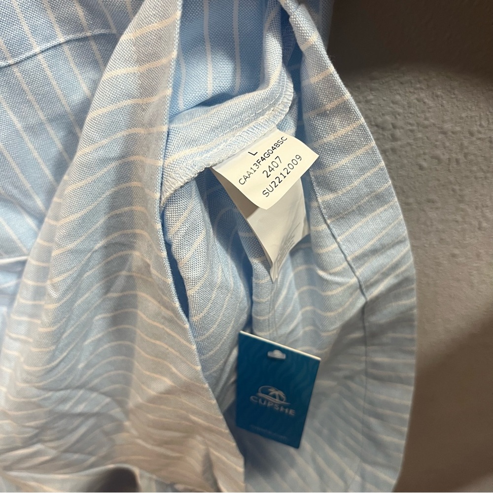 Cupshe striped romper beach pool cover up large - Picture 2 of 4